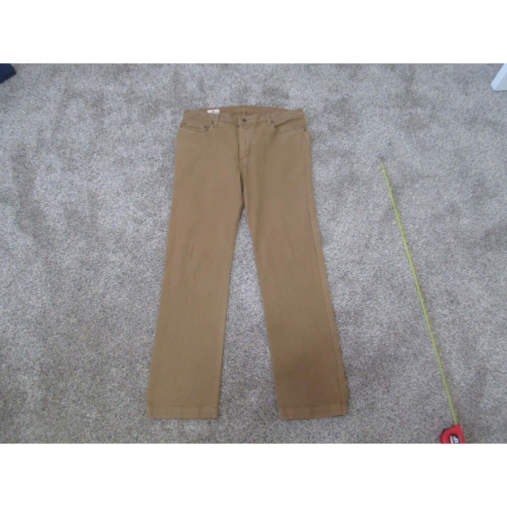 American Giant The RoughNeck Stretch Canvas Pants Mens 34x32 Cotton Brown